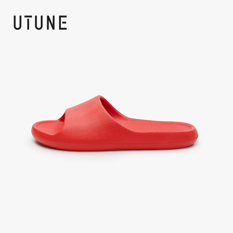  UTUNE Retro Slippers Woman EVA Light Soft Simple Home Indoor Slides Silent Anti-slip Specially Designed Comfortable Shoes 