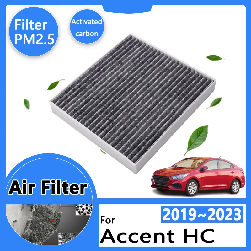 For Hyundai Accent HC Verna Solaris 2019~2023 2020 Auto Accessories Air Filter Intake Purifier Engine Conditioner Filter Grid