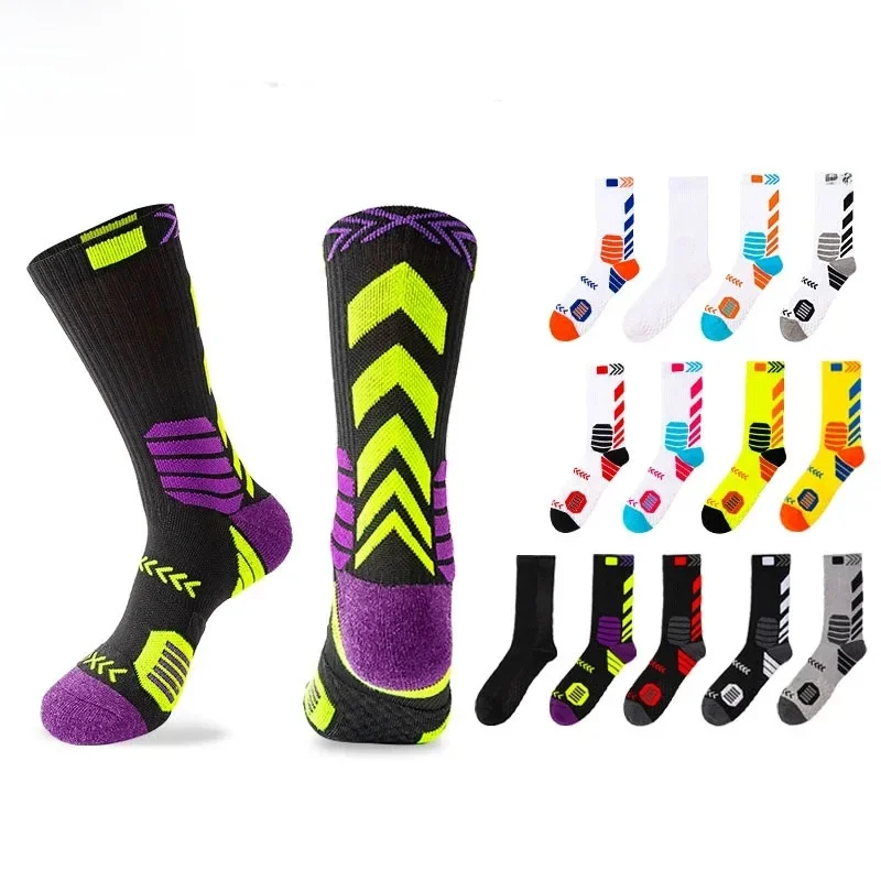 AliExpress VERIDICAL Elite Sport Cycling Basketball Socks Compression Running Man Black Trend Breathable Long Hiking Damping Athletic Professional