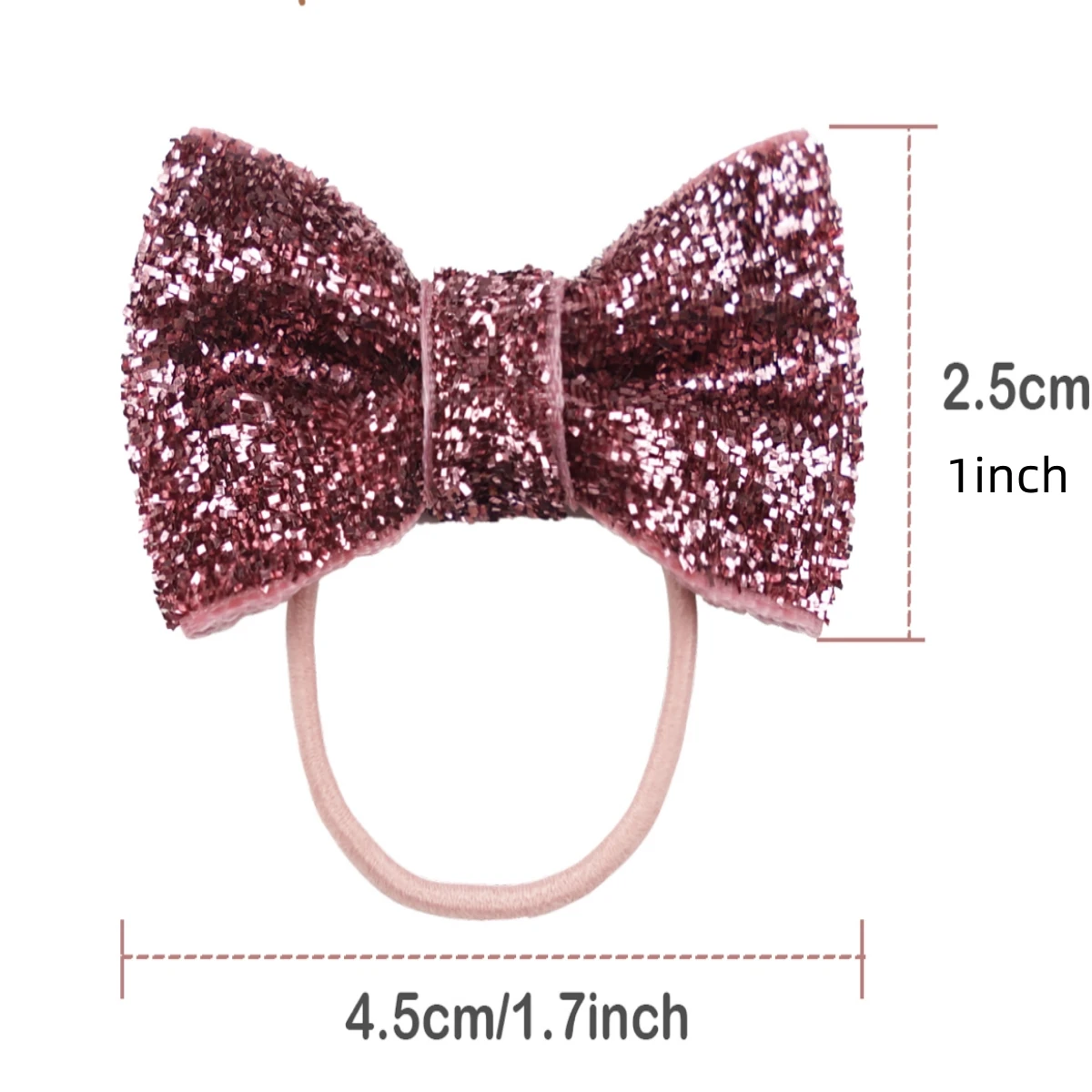 30pcs Baby Girl Hair Ties Glitter Sparkle Hair Bows Rubber Bands Boutique Elastic Hair Rope Ponytail Holder for Kids Toddlers