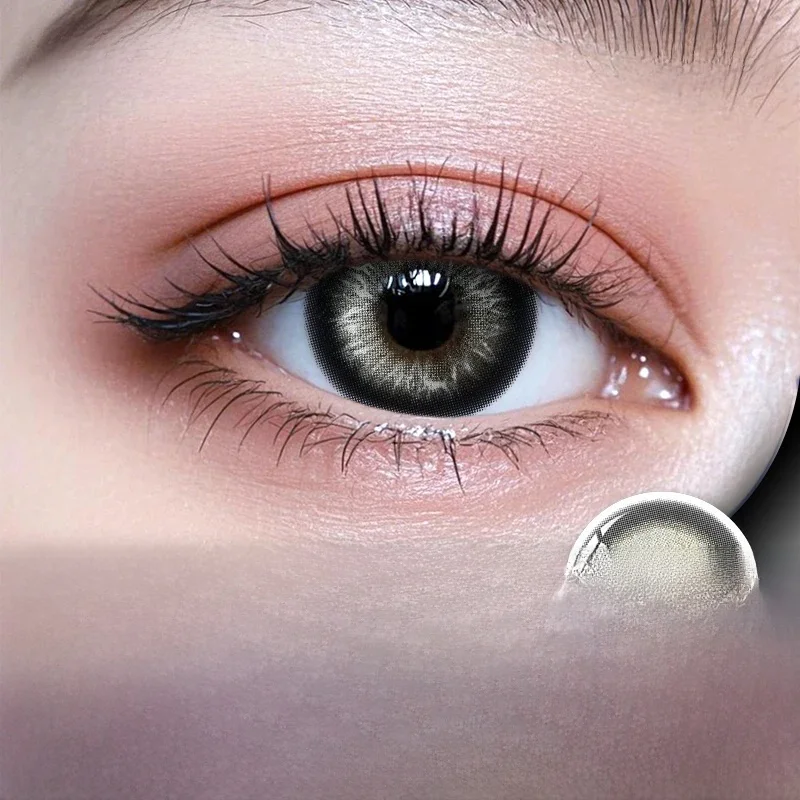 UYAAI liquidation vente-6.00 degrés couleur myopie lentille de Contact lentille noire Nature marron lentille beauté femmes lentille de Contact colorée