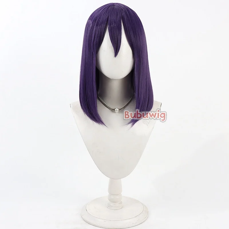 Bubuwig Synthetic Hair Nagae Iku Cosplay Wigs Touhou Project Nagae Iku Halloween 40cm Long Straight Purple Wig Heat Resistant
