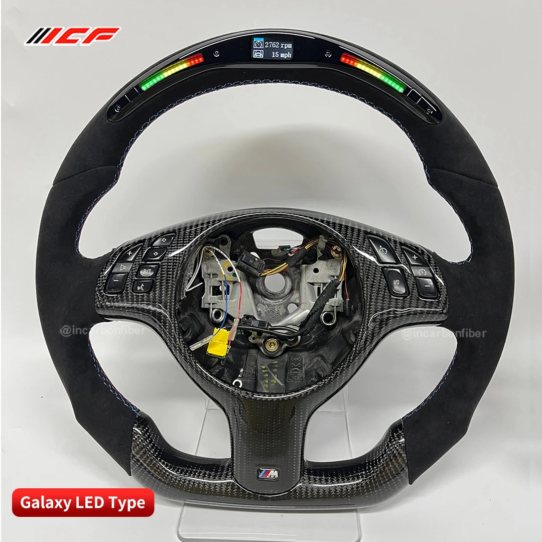 Carbon Fiber LED  Steering Wheel for r BMW  3 Series  M E82, E39 E46 M3 5 Series 1 Series