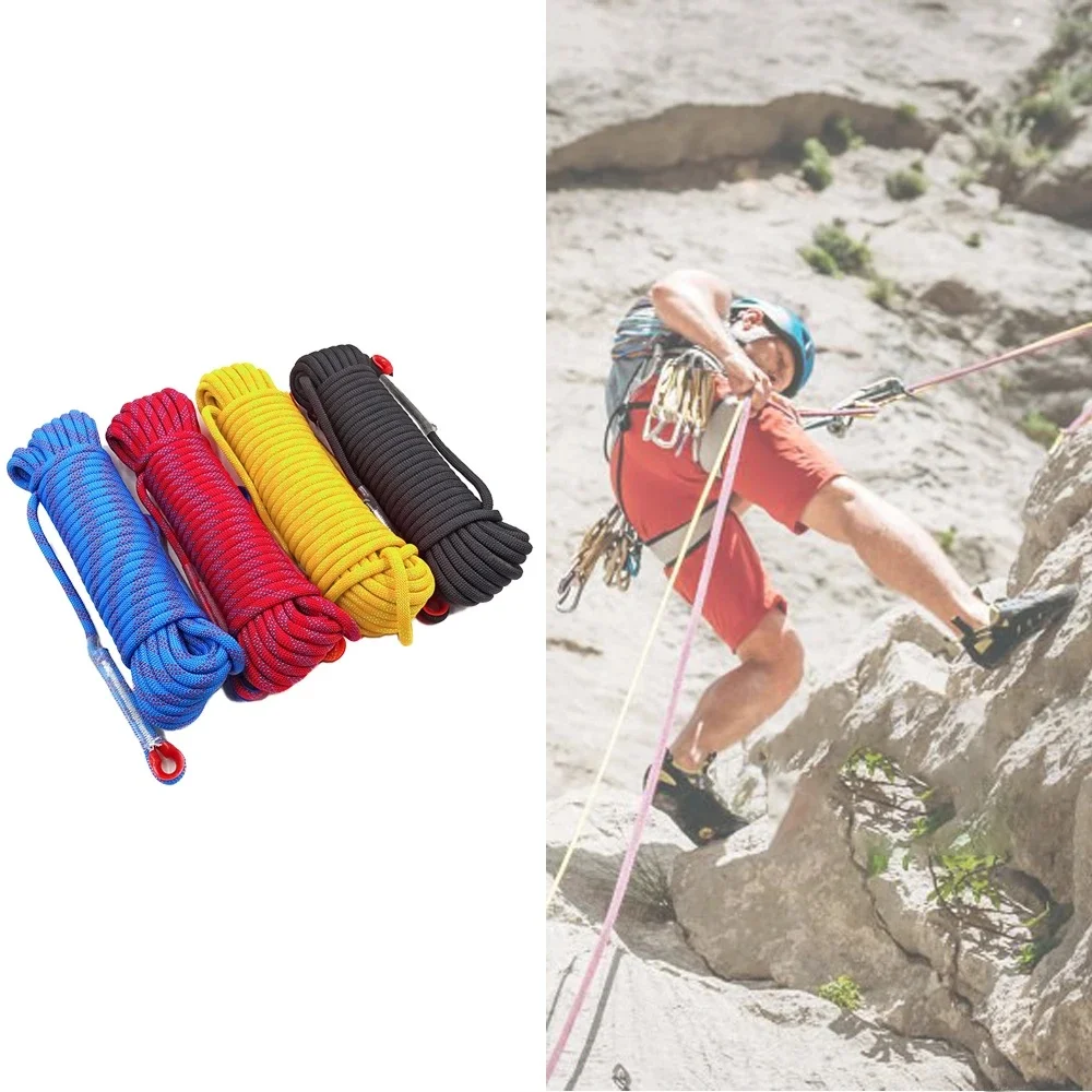 Klimtouw 10 mm 50 m Outdoor Rock Hoge sterkte Statische Survival Emergency Fire Rescue Veiligheidstouw Koord Wandeluitrusting