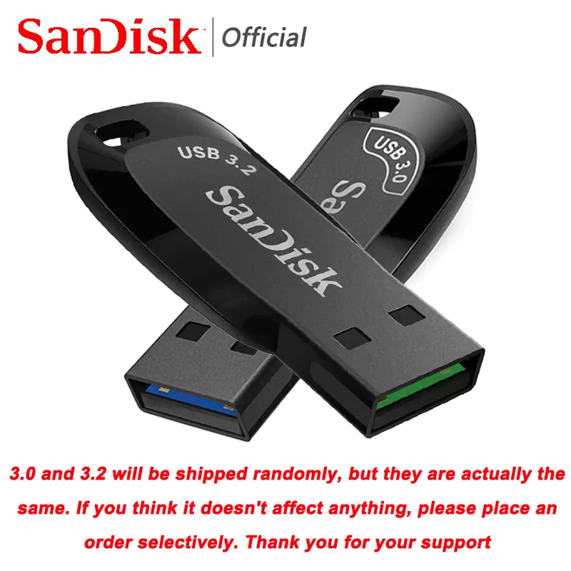 Sandisk USB 3.0 또는 3.2 펜 드라이브, USB 플래시 스틱 디스크 온 키 메모리, 512GB, 256GB, 128 GB, 64GB, 32GB, 128 GB