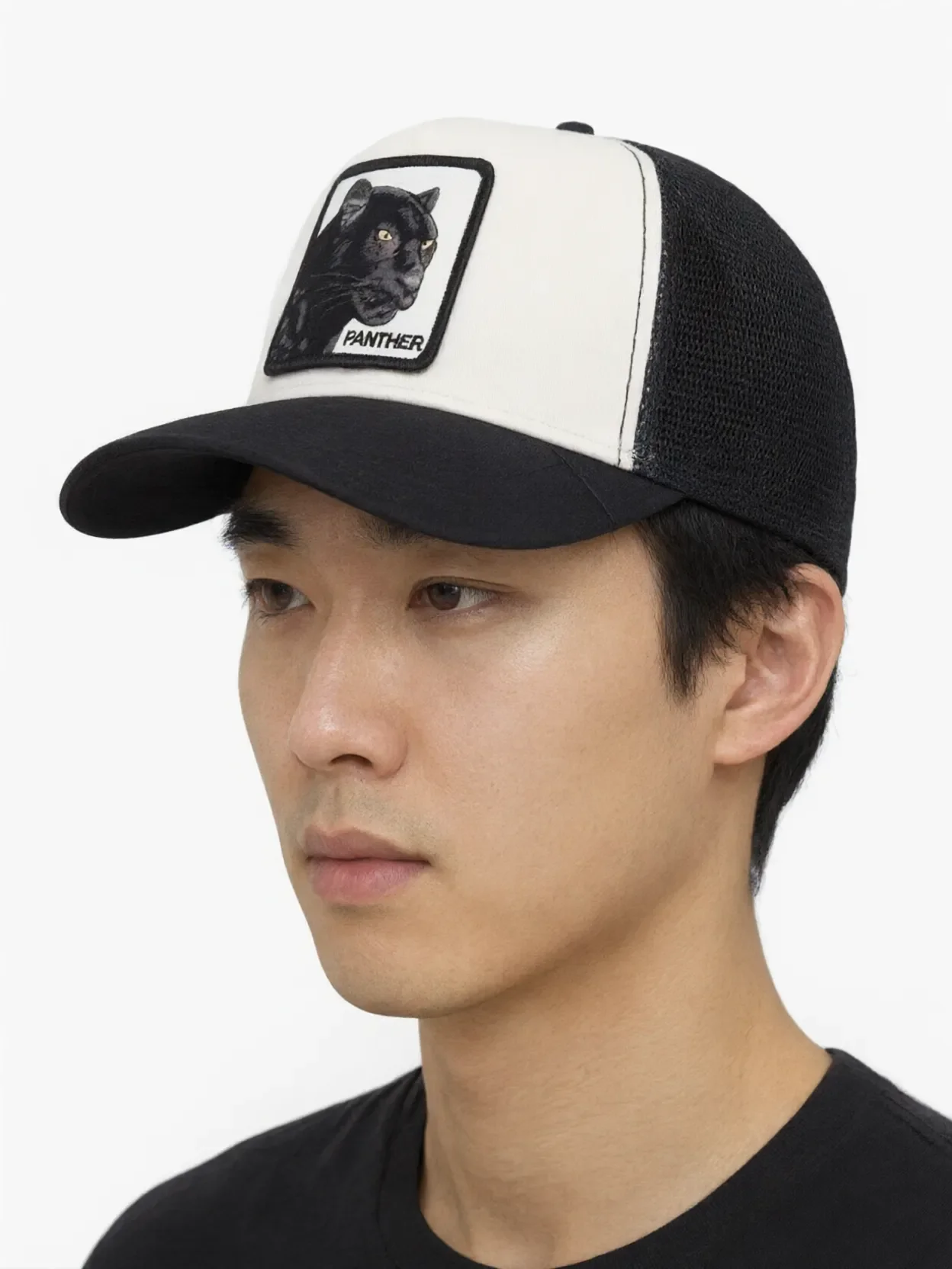 Panther Embroidered Mesh Trucker Hat – Breathable Outdoor Sun Protection Baseball Cap for Men & Women