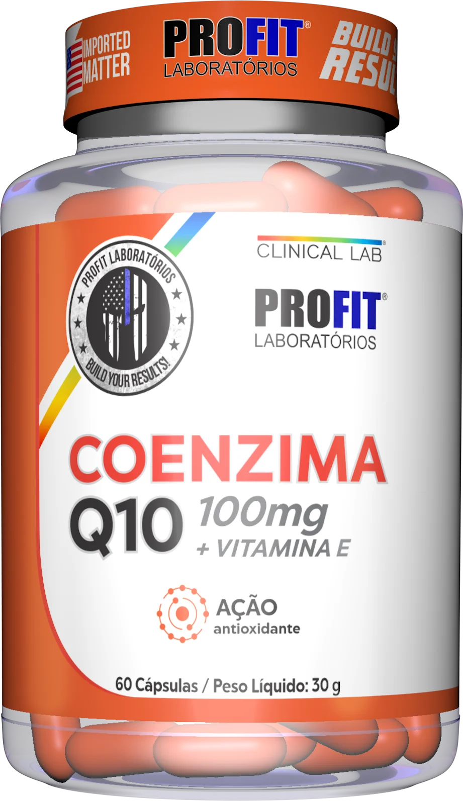 Coenzima Q10 - 100mg C/ Vitamina E - 60 Cápsulas - Profit Labs