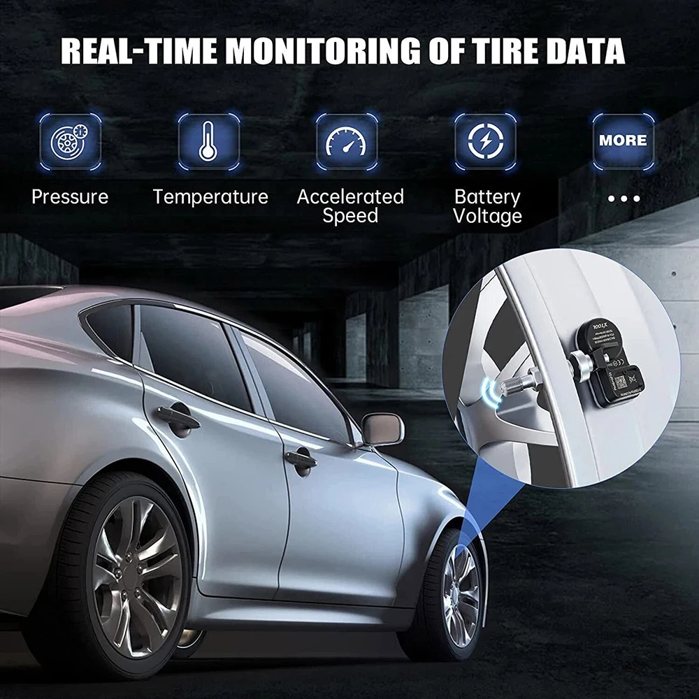 XTOOL TS100K 433MHz Sensor TPMS Tire Repair Tool Tire Pressure Monitor Relearn Tester for TP150 IP819T Upgraded from XTOOL TS100