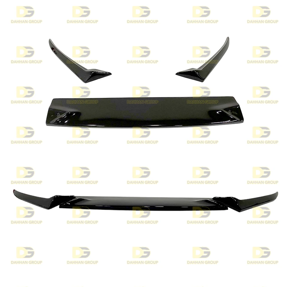 VW Golf MK6 2008-2012 R 3 Peças Amortecedor Divisor Lip Spoiler Asa Piano Gloss Preto Plástico Bodykit Frente Extensão