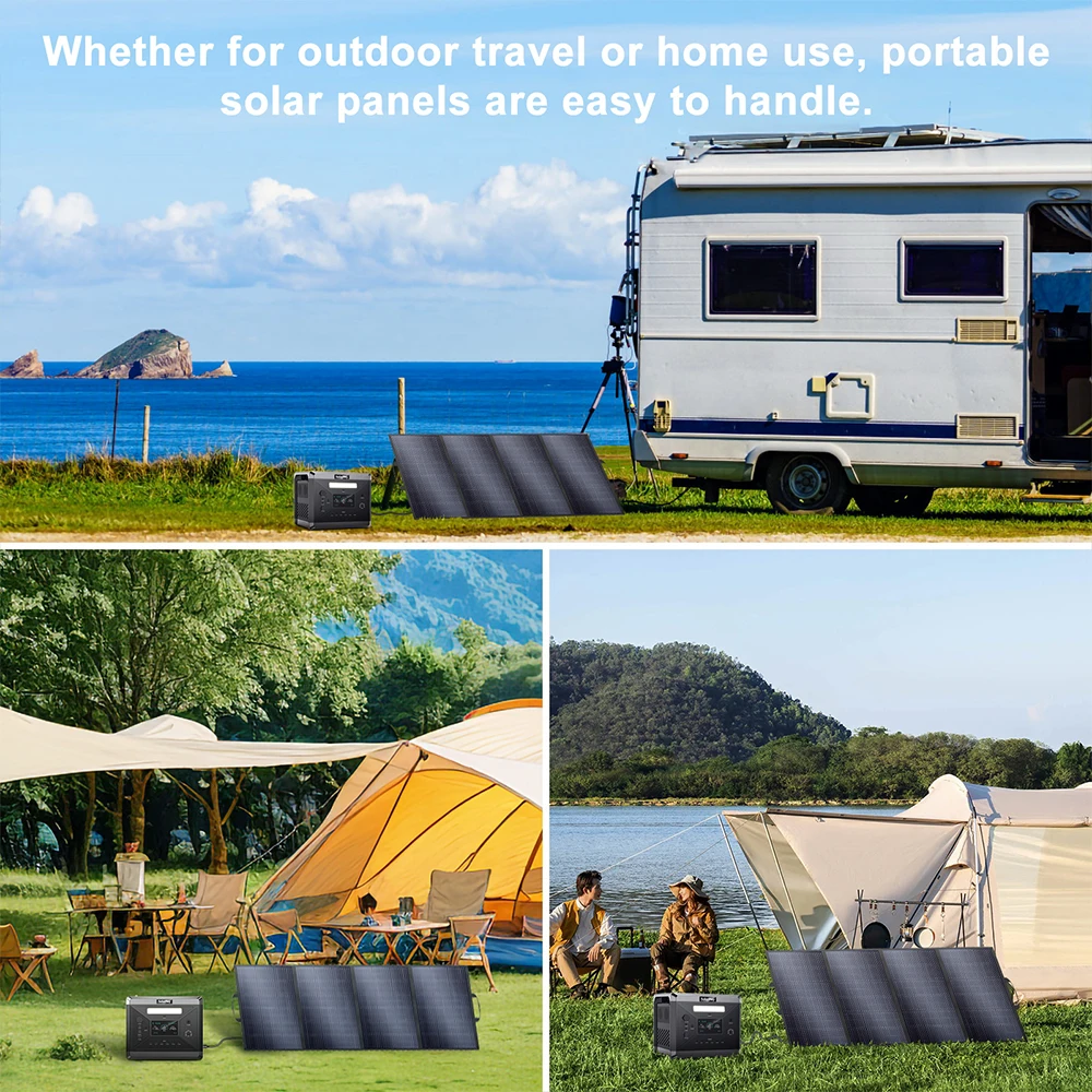 SOLARPLAY 200 واط 18 فولت مجموعة اللوحة الشمسية لوحة طاقة شمسية قابلة للطي في الهواء الطلق شاحن بالطاقة الشمسية القابلة لإعادة الشحن لمحطة طاقة التخييم المحمولة #6