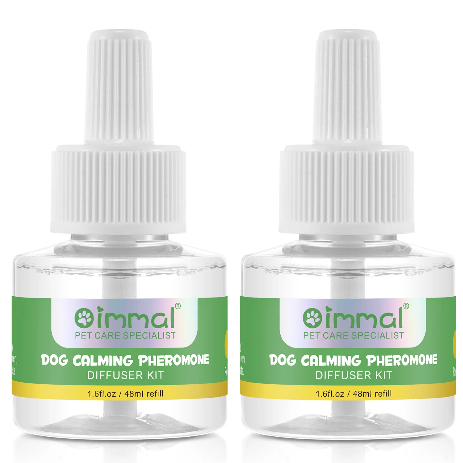Dogs Calming Pheromone Diffuser Refill 2 Pack Improved Stress Formula Anti-Anxiety Treatment Reduce Spraying Scratching Fighting