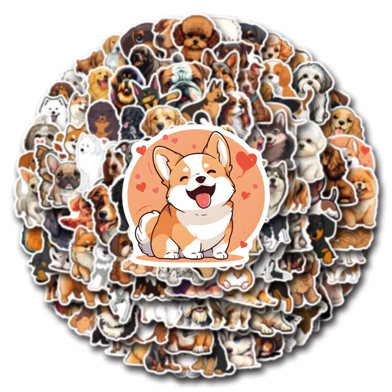 AliExpress GOGOTU 10/30/50/110PCS Cute Pet Dog Sticker Animal Graffiti Decals Kids Toys Scrapbook Luggage Laptop Guitar Bike Skateboard Decoration