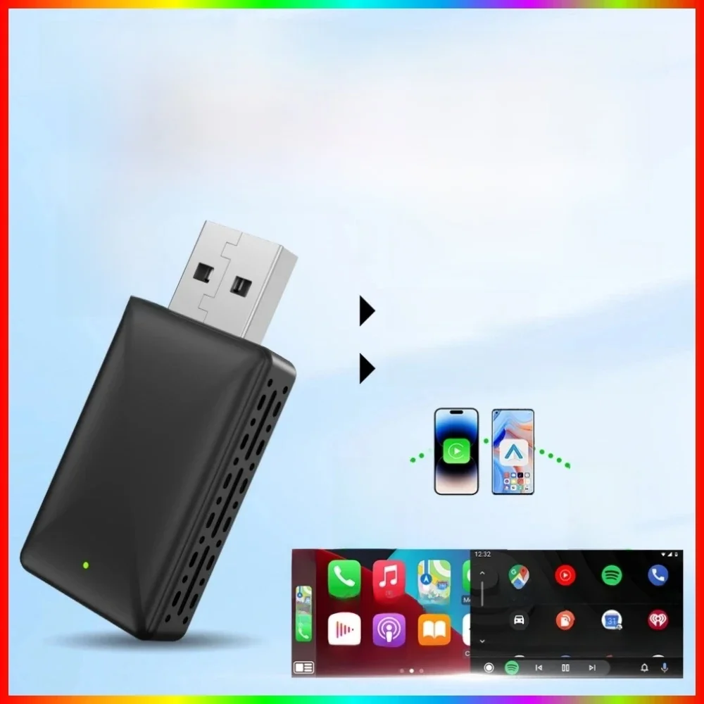 Bezprzewodowy adapter Carplay Android Auto Wireless Smart Dongle 2w1 dla MG ZS EV MULAN MG4 MG5 EHS MARVEL R MAXUS — zdjęcie 2