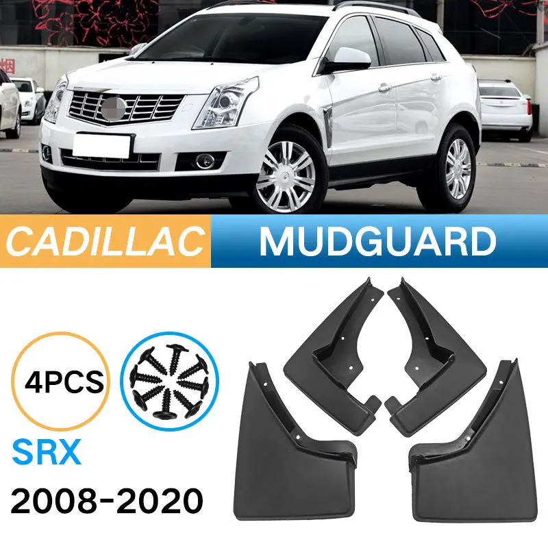 Front Rear 4pcs Mudguards For Cadillac SRX 2009-2016  2nd Gen Mud Guards Splash Guards Mudflaps Mud Fenders flaps Accessories