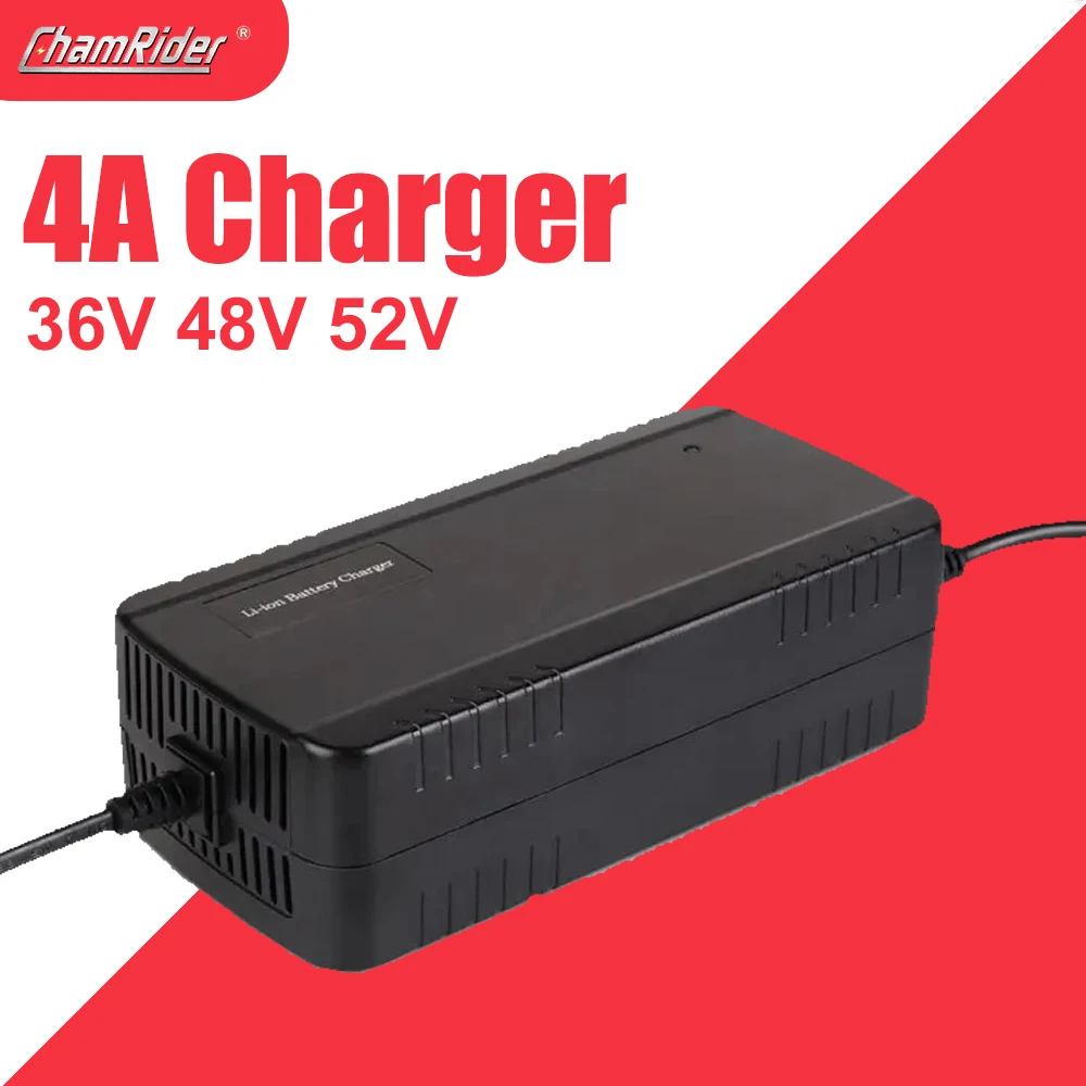 ChamRider Lithium Battery Charger 36V 42V 48V 54.6V 52V 58.8V Li-ion Battery Pack Charger For Ebike Electric Bike DC XLR RCA