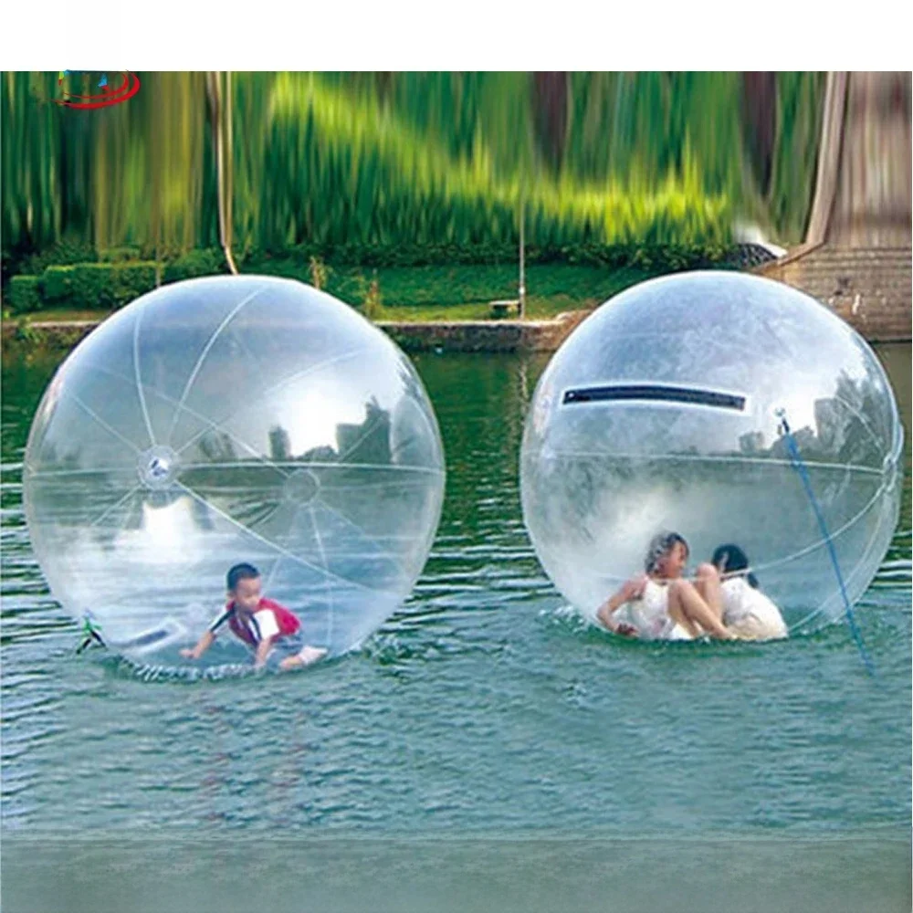 1,3–3 m PVC aufblasbarer Wasser-Walking-Ball, verschleißfestes Wasserspielzeug, Tanzball mit Reißverschluss für Schwimmbad im Freien