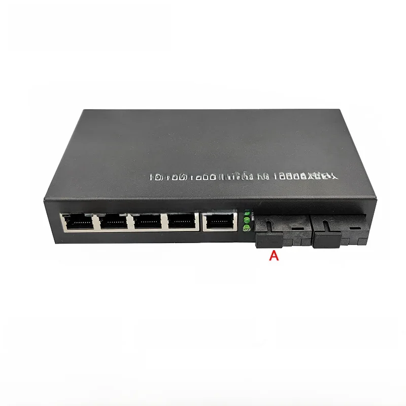 POE switch Gigabit Ethernet switch media converter Fiber Optische UPlink Poort 10/100/1000M 65W 52V1.25A - afbeelding 2