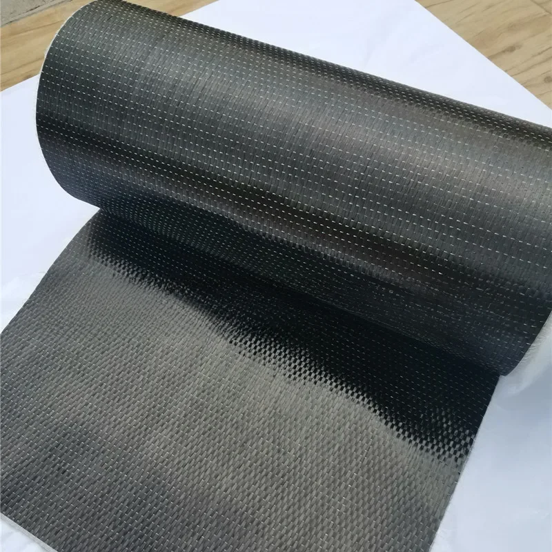 T700 300gsm 8"/20cm szerokości Włókno węglowe 12k UD Jednokierunkowy materiał tekstylny Tap Materiał naprawczy o wysokiej wytrzymałości do napraw budynków — zdjęcie 2