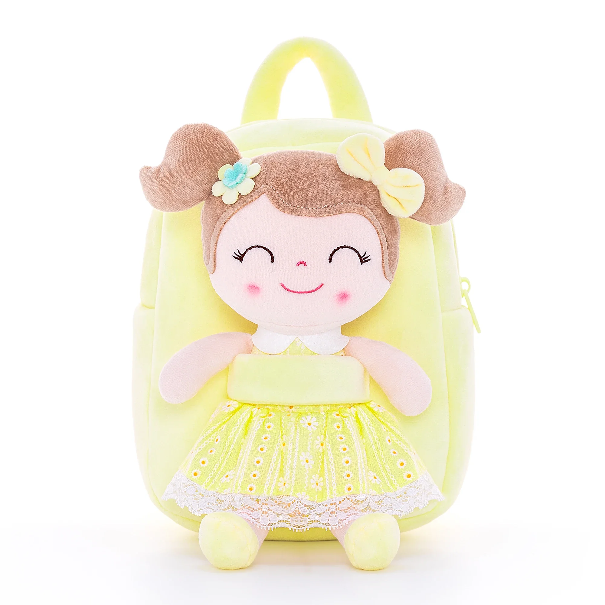 Gloveleya Plush Backpack Spring Girl Doll Backpacks Kids Bags Christmas Birthday Giftsfor Baby Girls Shoulder Bag with Dolls