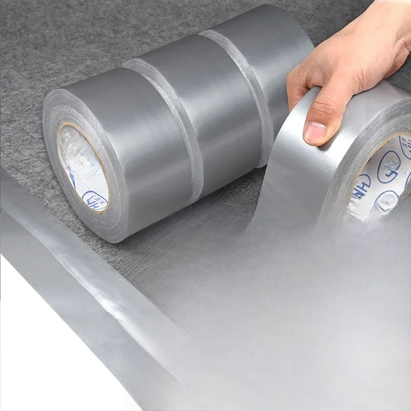 Super pegajoso pano fita adesiva piso tapete fitas à prova d' água de alta viscosidade prateada fita