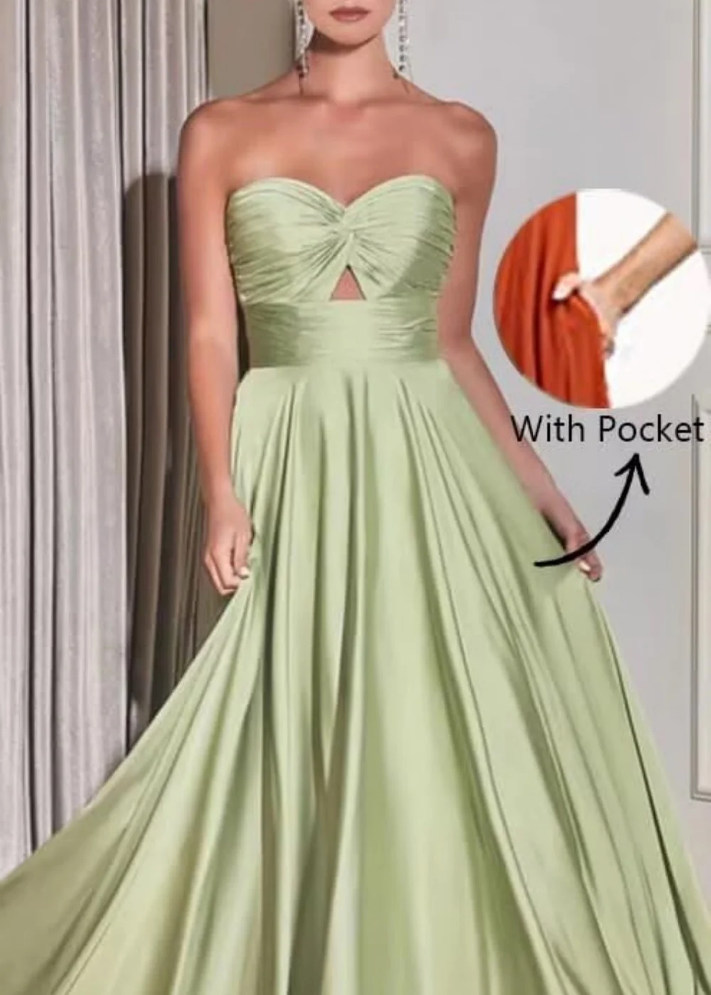 Strapless Bridesmaid Dress A-Line Sweetheart Evening Prom Dress Satin Backless Empire Waist Wedding Guest Dresses Customized