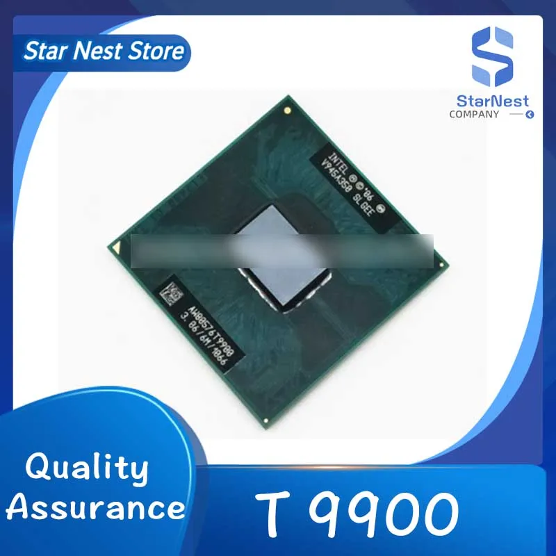 Procesador para Portátil Usado Core 2 Duo T9900 SLGEE, 3.0 GHz, Doble Núcleo, Doble Hilo, 6M, 35W, Socket P