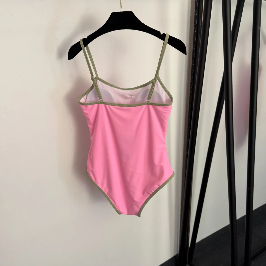 

2025 New Arrival Sexy Slimming One-Piece Swimsuit with Lettering Design - Fashionable Swimwear
