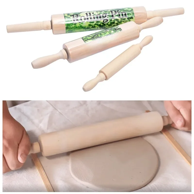 Rouleau d'argile en bois massif, argile polymère, bricolage, planche de boue en céramique, outil de moulage, pièce de boue à pression, rouleau à pâtisserie, outil de poterie