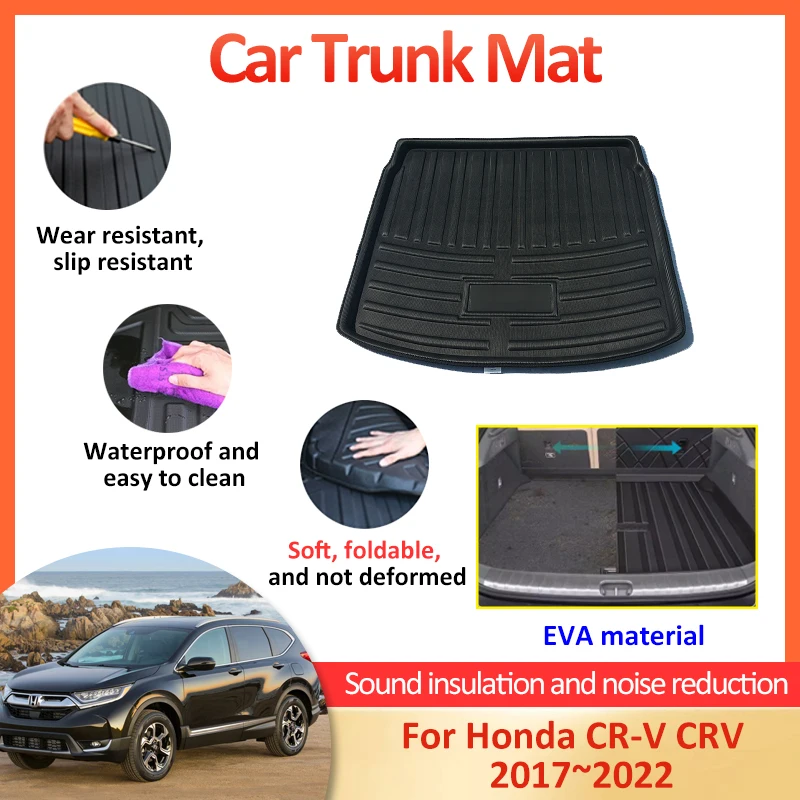 

For Honda CR-V CRV MK5 2019 2017~2022 Trunk Mat Waterproof Rear Boot Cargo Liner Tray Trunk Pads Storage Pad Auto Accessories