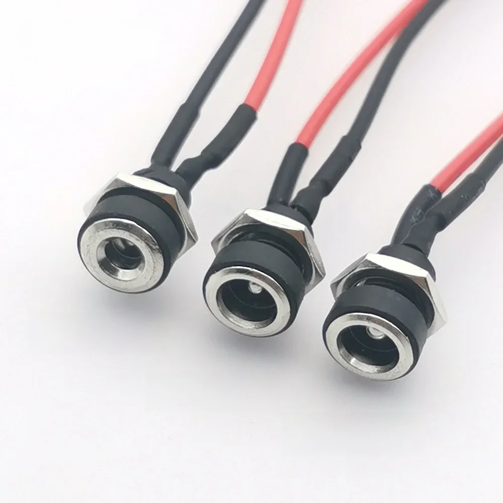 18AWG DC 5.5*2.1/2.5 3.5*1.3 kabel zasilający złącze przewodu ładowarka 10A wysoki prąd wtyczka zasilania prądem stałym gniazdo żeńskie około 15CM — zdjęcie 2