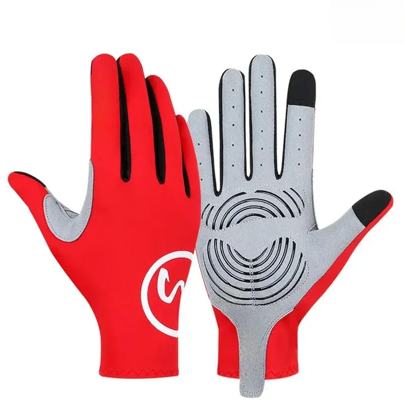 AliExpress NONE Full Finger Cycling Gloves Touch Screen Anti-slip Bicycle Lycra Fabric Mittens Bicicleta Road Bike Long Gloves