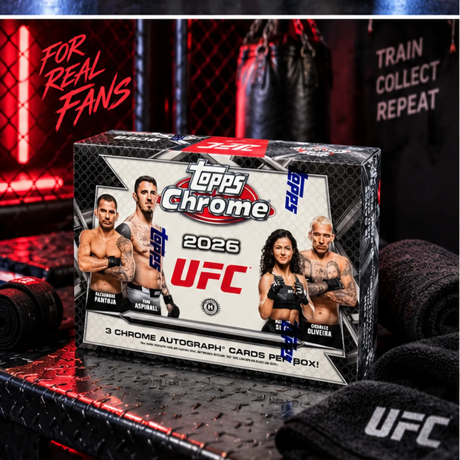 2026 Topps Chrome Combat Sports Delight Box, 1 Pack Per Box, 12 Cards Per Pack, Premium Fight Trading Cards for Single Pack Collecting and Combat Sports Hobby