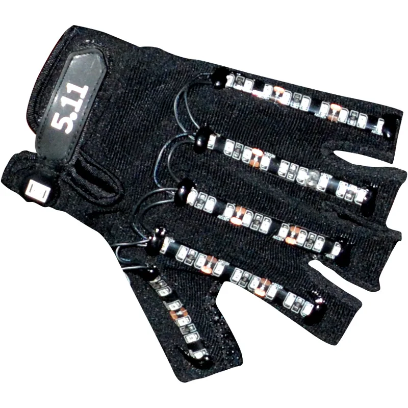 Creative Personality LED Glowing Gloves with Fluorescent Show Halloween Christmas Stage DJ Singer Performing