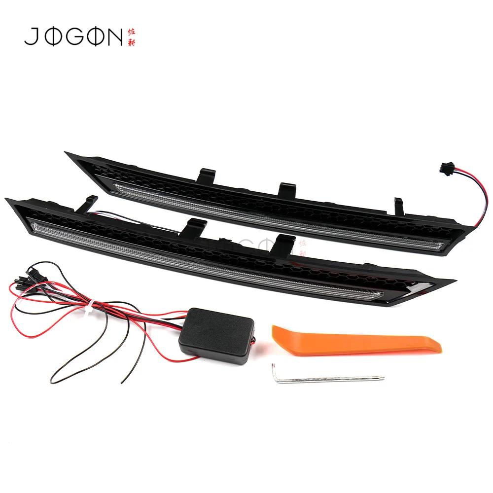 For Volkswagen VW Golf 6 MK6 GTI Grille Lights Racing Grill Lamp 2009-2012 Front Grille Light Bumper Lamp DRL Day Running Light