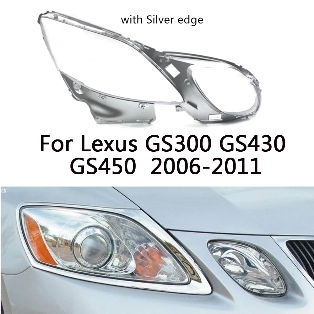 Car Headlight Transparent Lens Cover For Lexus GS300 GS430 GS450 2006-2011 Head Light Lamp Clear Shell