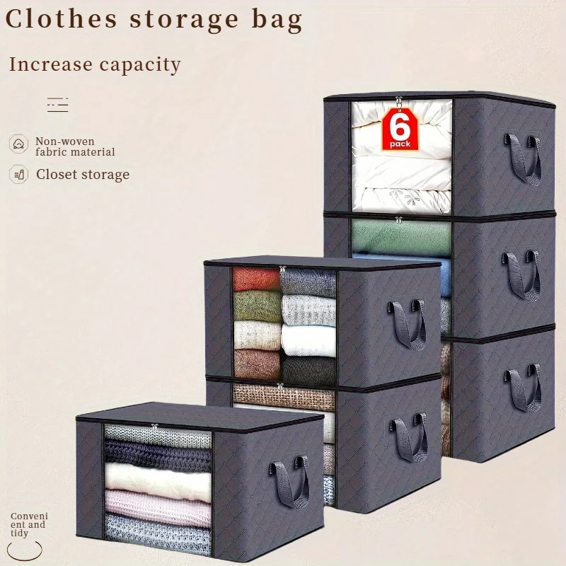 Closet Organizers And Storages Clothes Storage Bag Blanket Storage Foldable Sto…