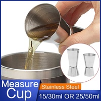 Stainless Steel Jigger Drink Spirit Shot Measure Cup Ounce cup Cocktail Wine Bar Shaker 15/30ml OR 25/50ml Optional Bar Tools