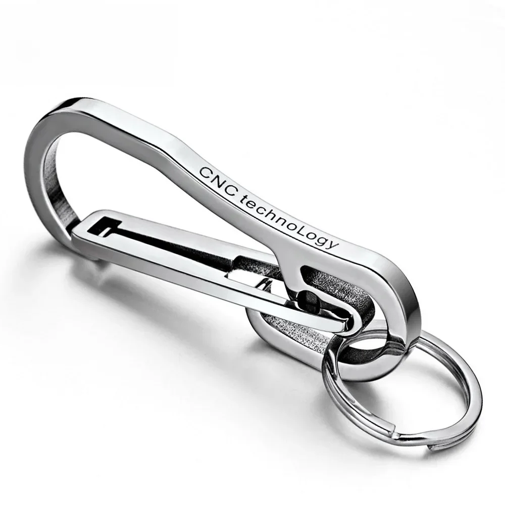 Edelstahl-Schlüsselanhänger mit individuellem Schriftzug, hochwertiger Schlüsselanhänger, personalisierbar für Herren, Auto-Schnalle, Schlüsselanhänger, Ringhalter K415