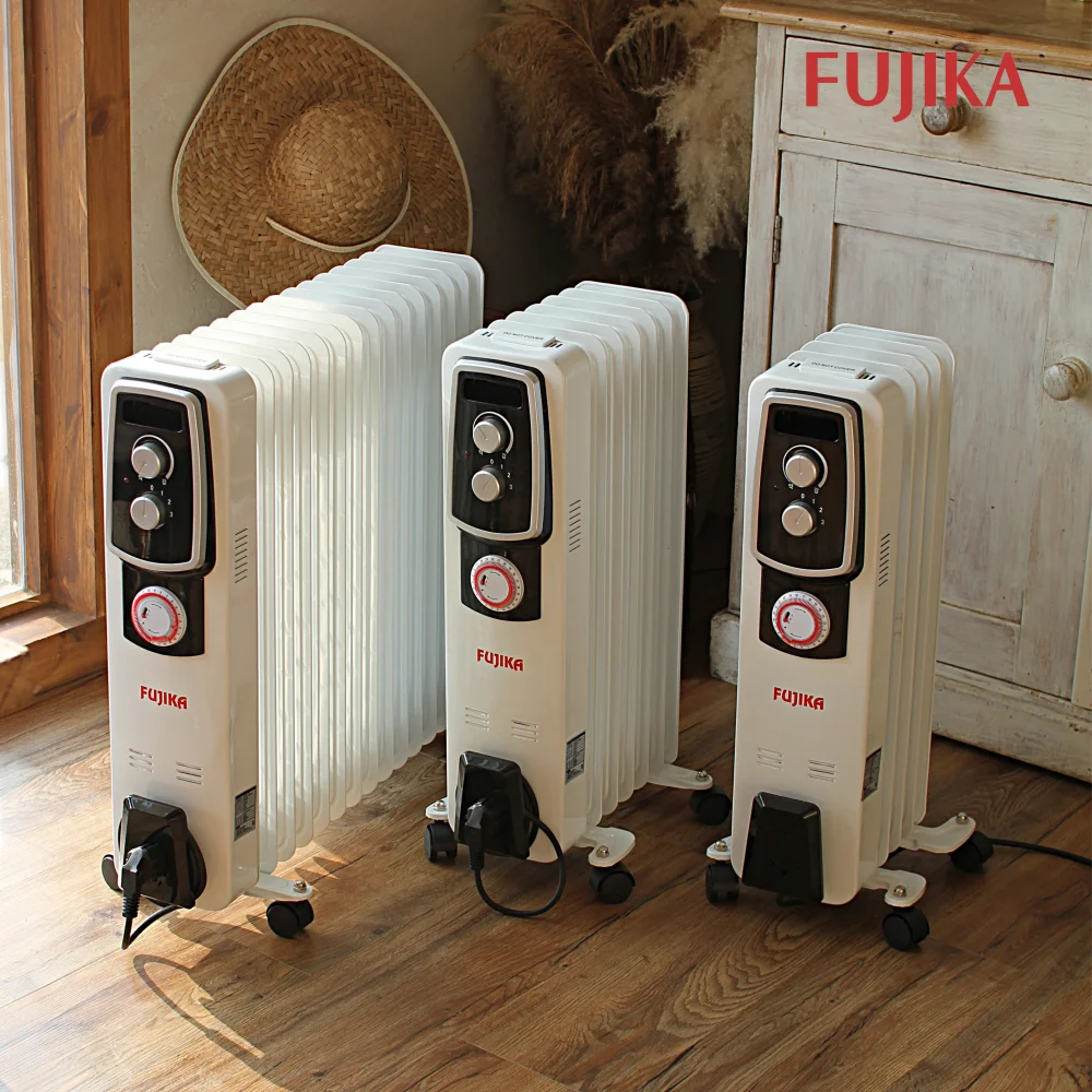 [FUJIKA] Radiador Temporizador móvil Calentador eléctrico Baño Calefacción Inodoros Oficina Radiador 5 pines/7 pines/9 pines/11 pines/15 pines