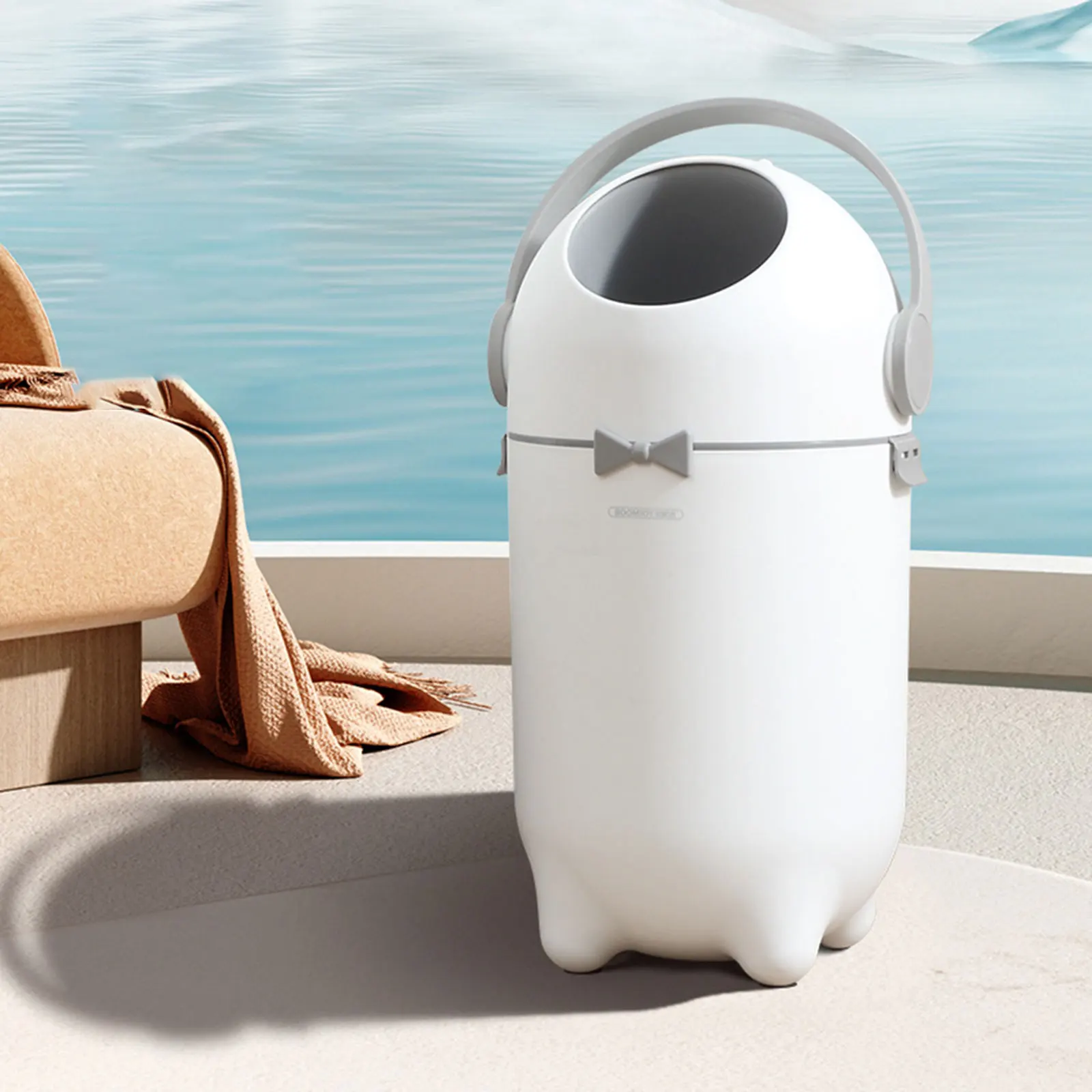 

Diaper Trash Can Garbage Container Bin with Lid for Office Home Kitchen Waste Basket Living Room Dorm Apartment with Pedal