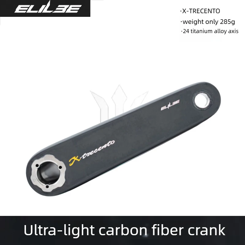 

Каретка ELILEE XXE X-trecento New X285 для шоссейного велосипеда, титановая ось 24 мм, карбоновый шатун, совместима с датчиком мощности SIGEYI