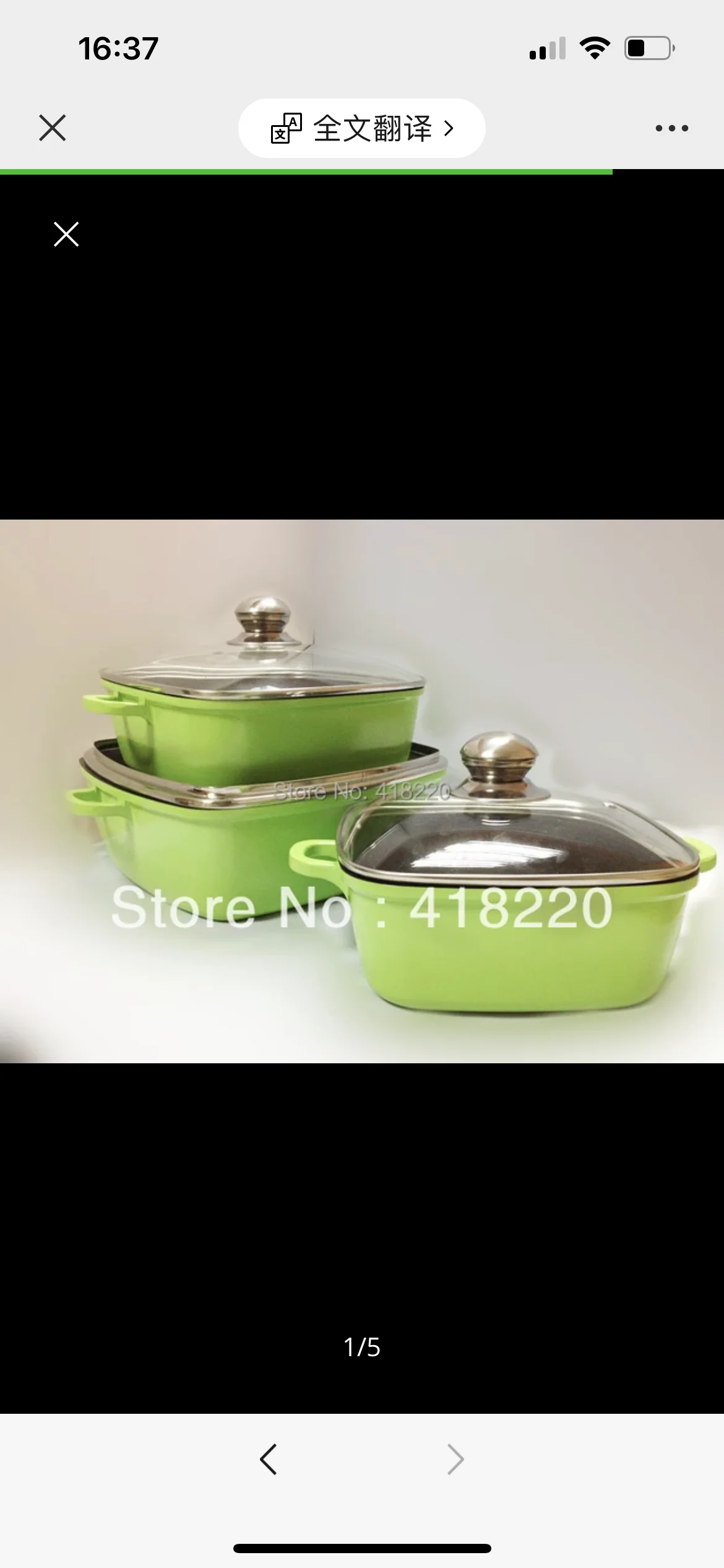 3Pcs/Set  Diet Cast Aluminum Non-Stick Square Pots Set Green Color Panela