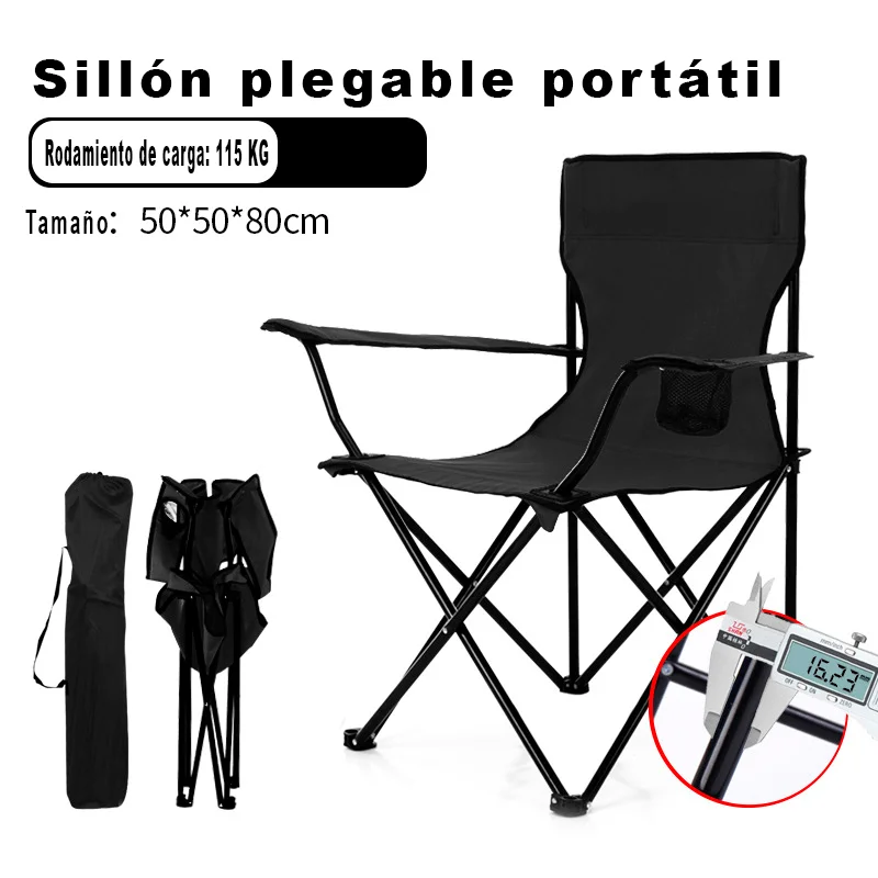 Sillas plegables para Camping, Playa Jardín| Impermeable con Reposabrazos, Portavasos y Respaldo| Sillas ligeras para actividades al aire libre