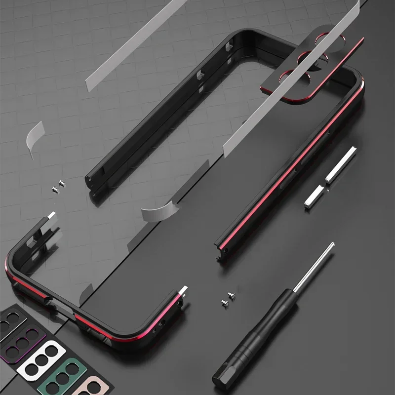 Aluminiowy bumper i metalowa ramka na obiektyw do Samsung Galaxy S25 Plus S26 S24 Ultra S23Ultra S24Ultra S24+ Luksusowa, odporna na wstrząsy obudowa — zdjęcie produktu 7