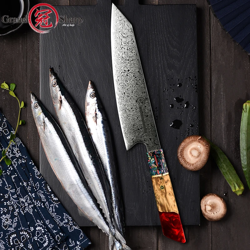 Grandsharp  Chef\'s Knife 67 Layers vg10 Japanese Damascus Kitchen Knife Kitchen Stainless Steel Tools Gyuto Utility Kiritsuke