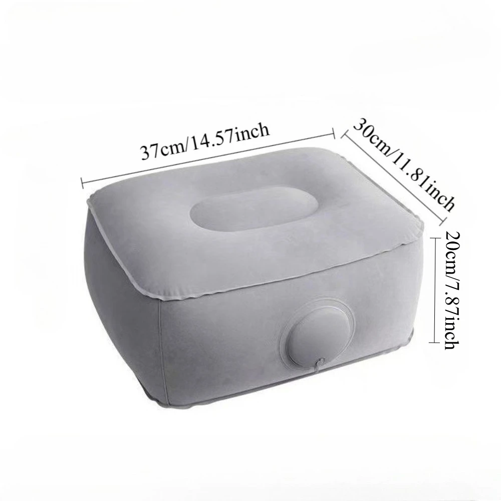 1pcsPortable inflatable footstool, one click press inflation, lightweight and easy to store, relieving leg fatigue