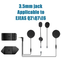 Auriculares con conector 2 en 1 de 3,5 MM con Clip de montaje, Base de cinta de doble cara para intercomunicador de casco de motocicleta EJEAS Q7 Q2 E6