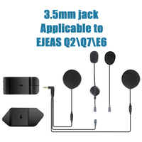 3.5MM Jack 2 In1 Earphone Headset with Mounting Clip Double-Sided Tape Base for EJEAS Q7 Q2 E6 Motorcycle Helmet Intercom