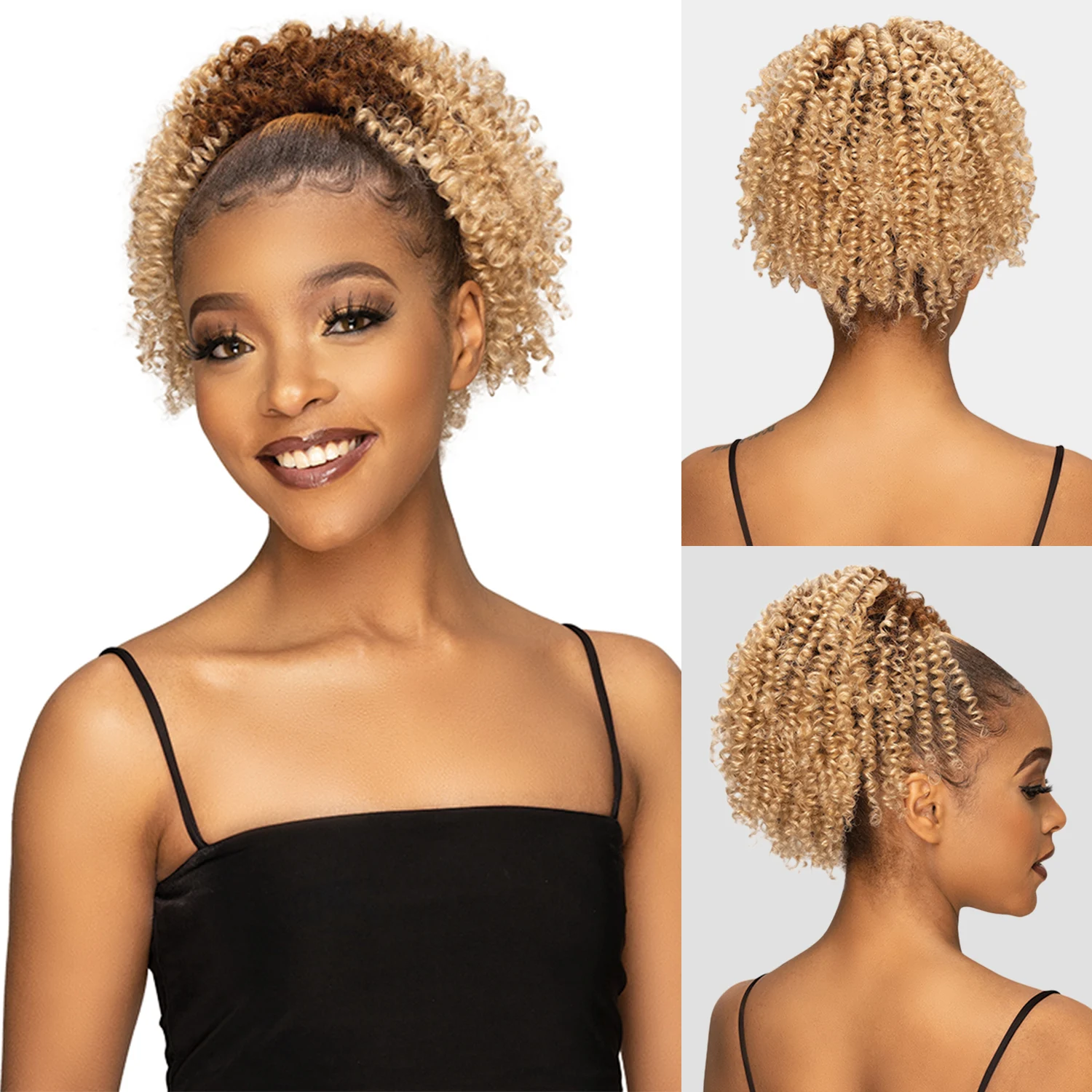 Janet Collection Human Hair Prime Unimix Ponytail Remy Illusion Pony Coily