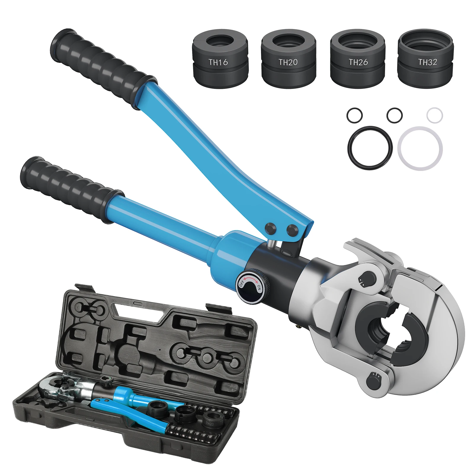 Tubo idraulico Pex Strumenti di crimpatura per tubi in plastica di alluminio Strumento di crimpatura idraulico Crimpatrice idraulica a pressione per PPR/PEX/PB/PE/PA